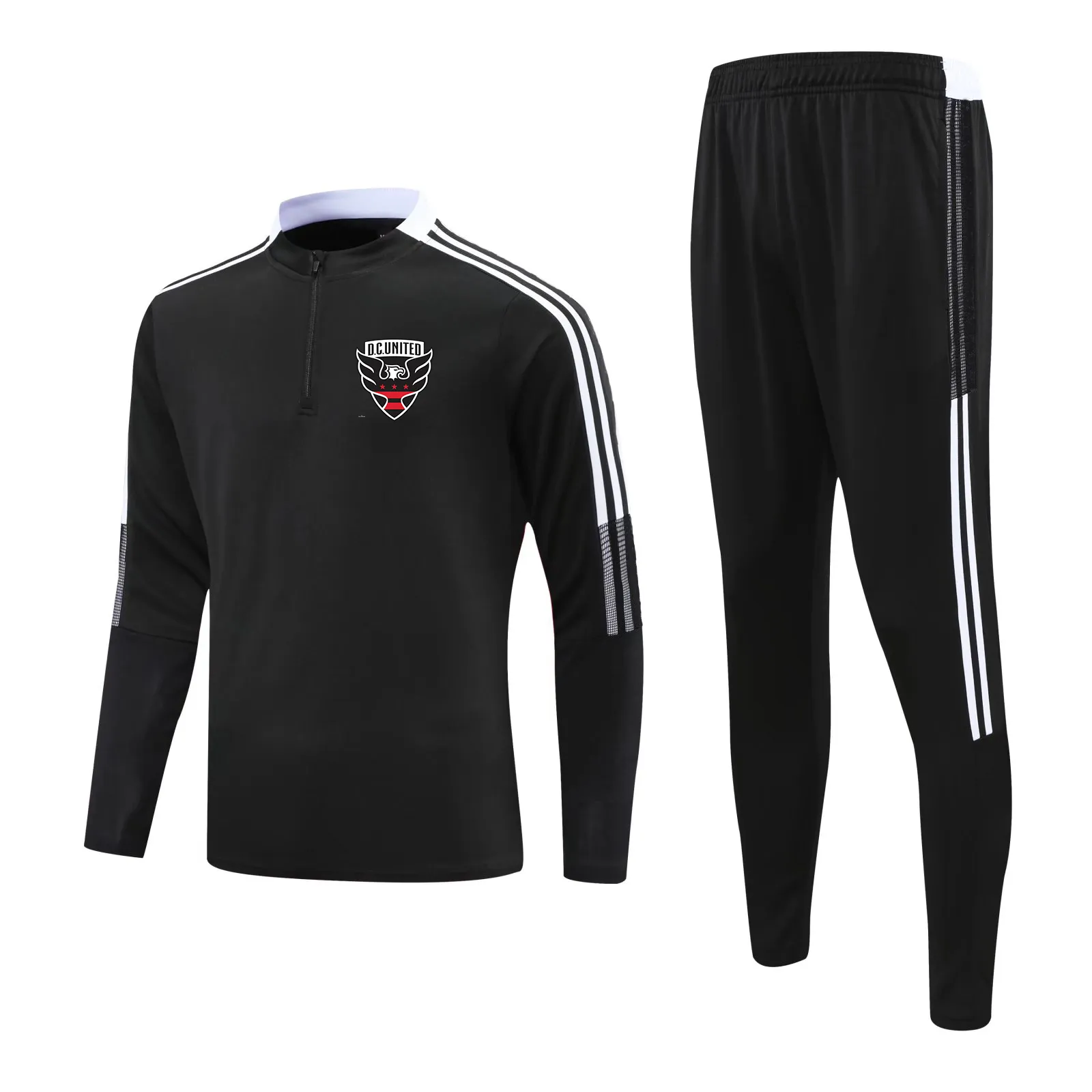 DC United piłka nożna dorosły do ​​dorosłych kombinezon treningowy Kurtak Football Track Suits Kids Running Sets Logo Dostosuj 3142