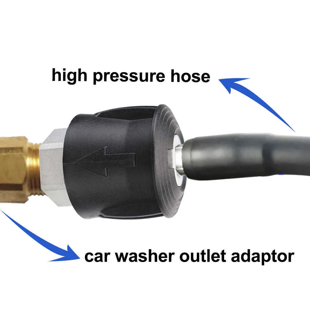 Conector rápido M22 x 14mm, conector de manguera de salida de lavadora a presión, adaptador de tubo de alta presión para convertidor de manguera Karcher K Series 216T