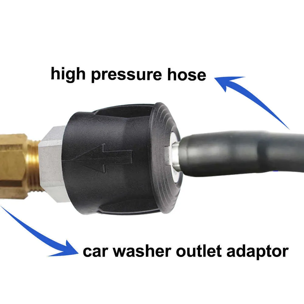 Schnellanschluss M22 x 14 mm Hochdruckreiniger-Auslassschlauchanschluss Hochdruckrohradapter für Karcher K-Serie Schlauchkonverter273c