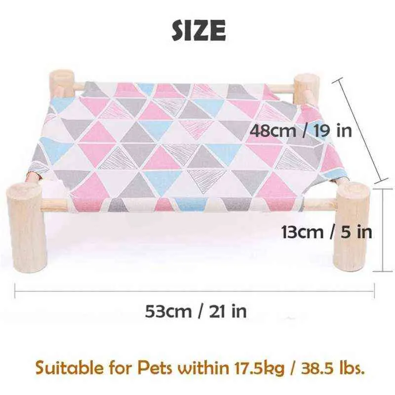 Katzenbett für Hunde und Haustiere, tragbar, erhöht, atmungsaktiv, herausnehmbar, Katzenstreu, langlebig, aus Segeltuch, 211111