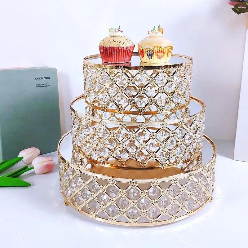 Andere Backformen Gold Spiegel Metall Tortenständer Rund Cupcake Hochzeit Geburtstag Party Dessert Sockel Display Teller Home Decor222g