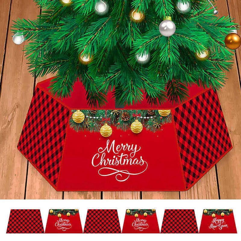 Árvore de Natal Saia de Natal Árvore de Natal Decorações de Natal Árvore de Natal em torno da fronteira Navid Santa Boneco de neve ano decoração 211104