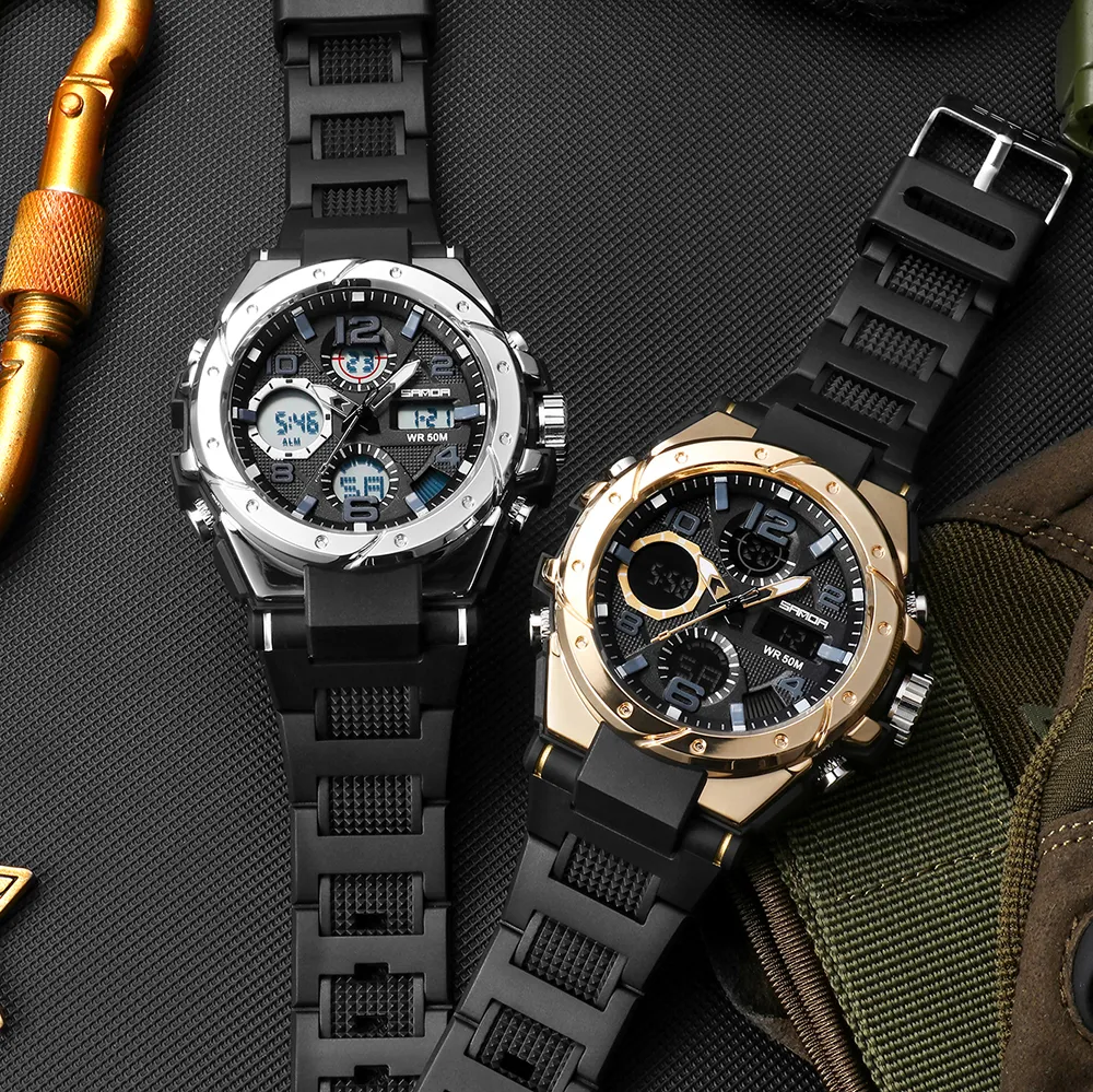 Men's Military Sports Watches 5ATM Waterproof Quartz Watch Men S THOCK Male Clock281k