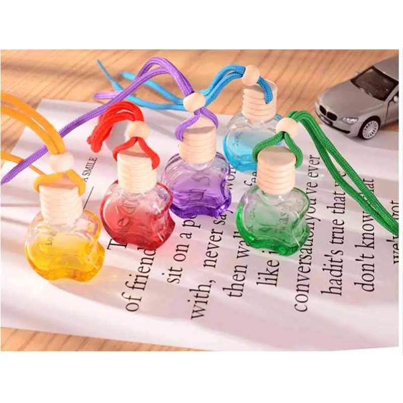 8ml auto auto opknoping parfum hanger geur luchtverfrisser lege glazen fles decoratie ornament accessoires interieur