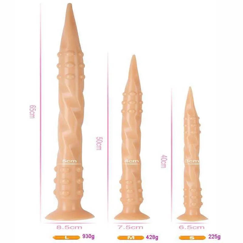 Selling Anal Plug Dildo Sex Toys For Women Men Masturbators Super Long Butt With Suction Cup Female 2107013008588