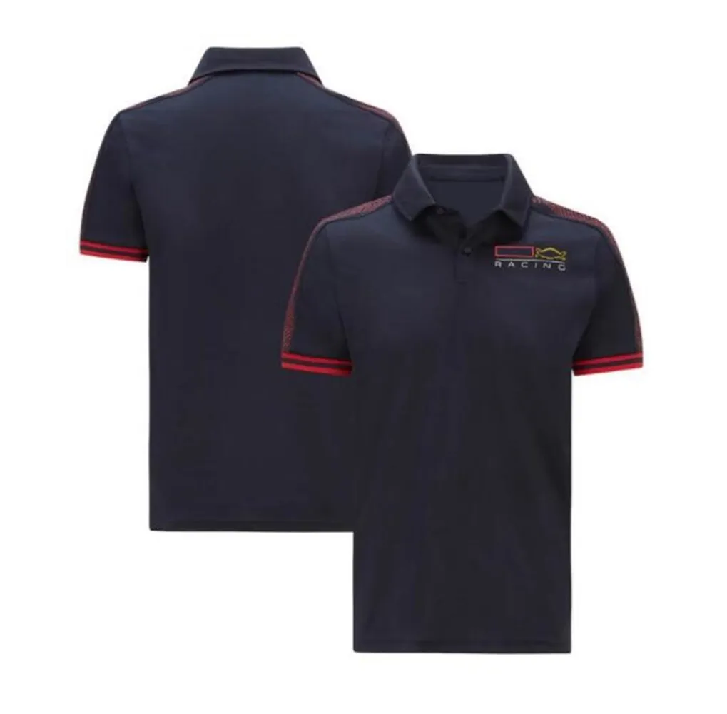 F1-Team-Rennanzug, offiziell, gleicher Stil, kurzärmeliges Herren-Poloshirt, Verstappen-Overall, maßgeschneidert the326D