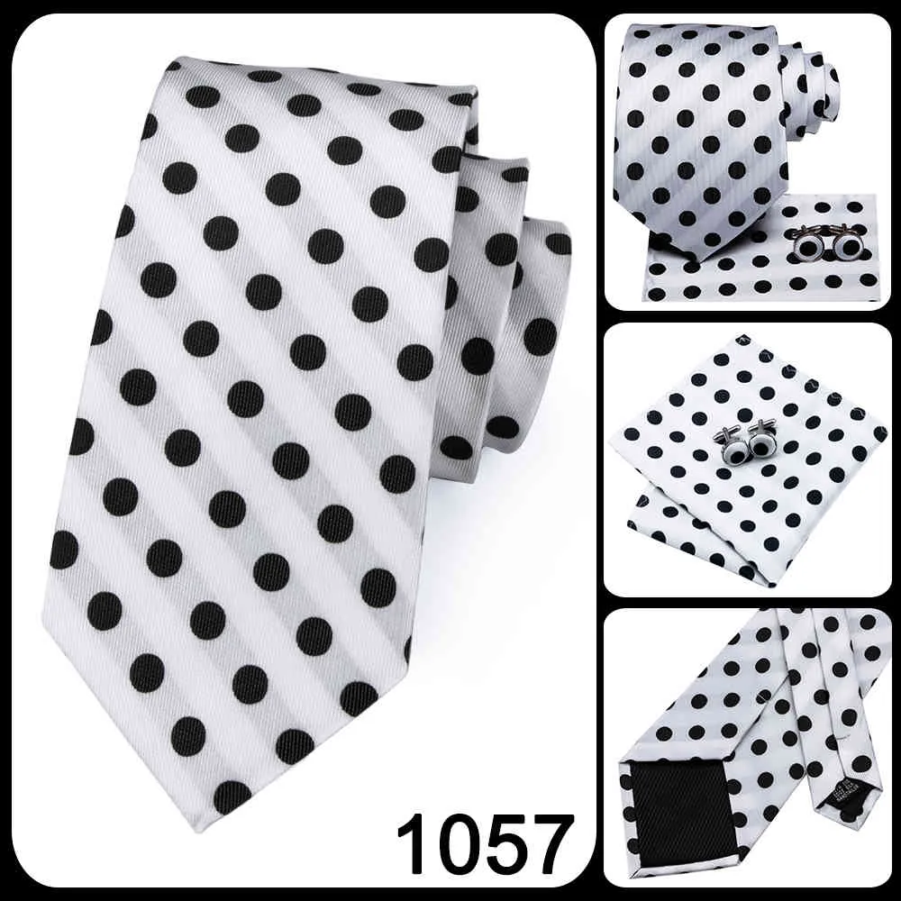 Designer Polka Dot 100% Seta Cravatte uomo 85 cm di larghezza Business Wedding Cravatte Fazzoletti Gemelli Set