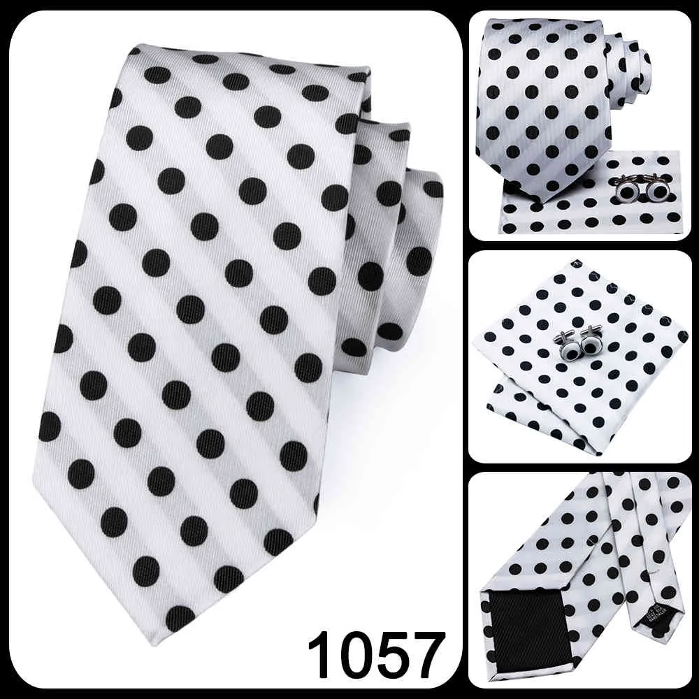 Designer polka dot 100% zijden stropdassen voor mannen 85 cm brede zakelijke bruiloft banden zakdoeken manchetknopen set