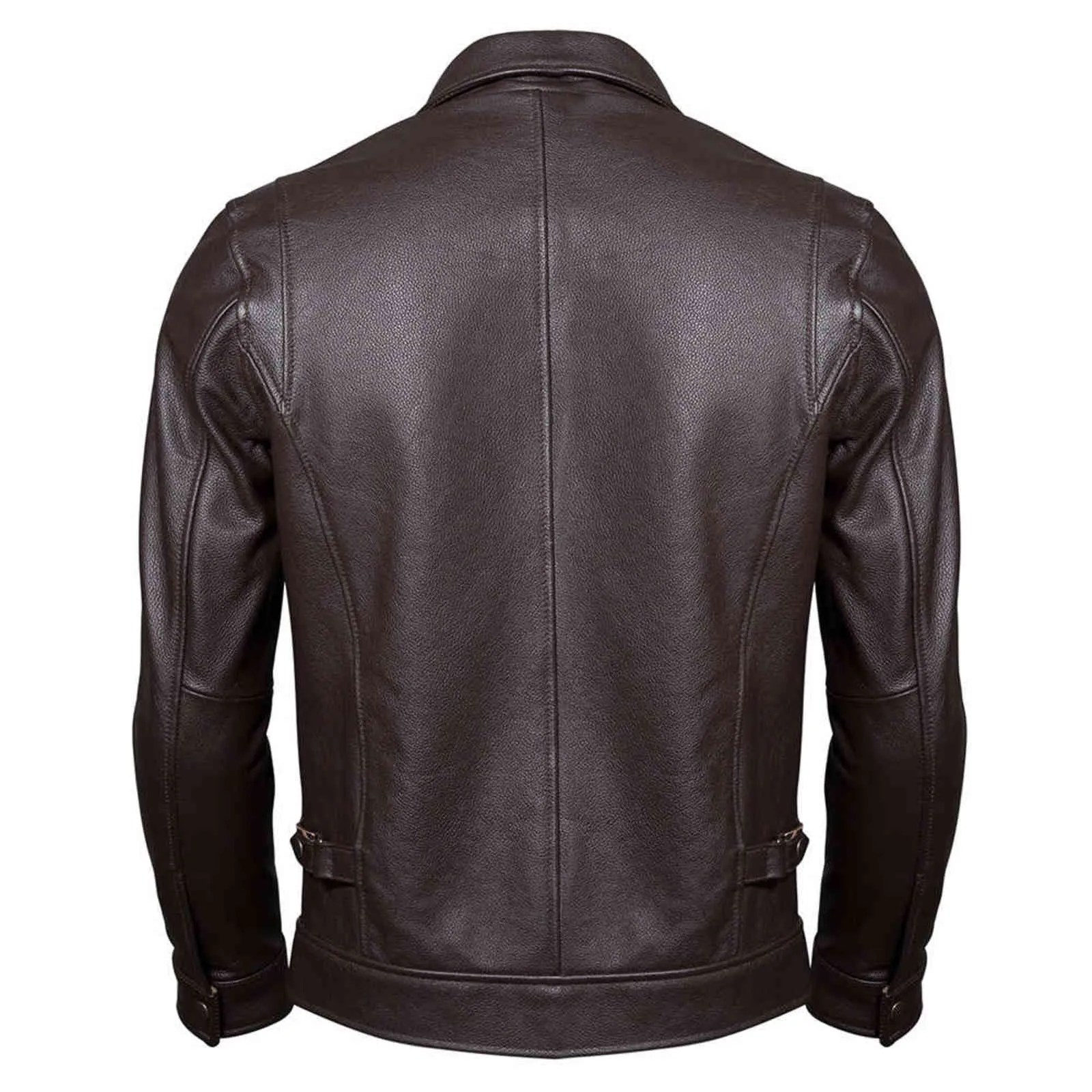 Veste en cuir pour hommes 100% cuir de vachette véritable noir marron manteau en cuir pour hommes vêtements de peau masculine automne printemps taille asiatique M601 211111