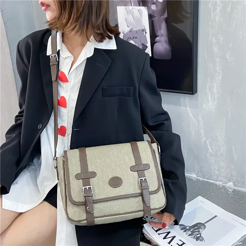 Top Quality Designer Satchel Bag for Women Fashion Purses Canvas Crossbody Bags Ladies Large Capacity Cross Body Purse307w