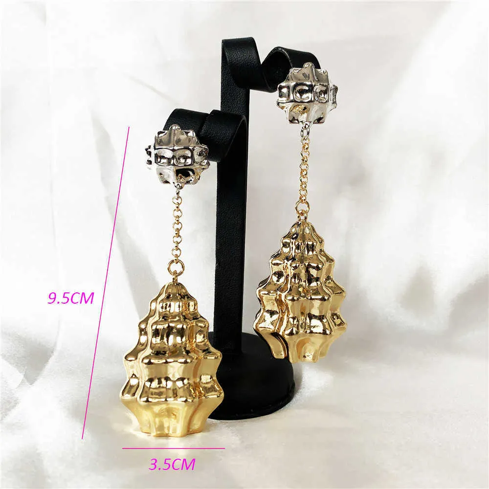 Designs suspendus boucles d'oreilles à longue chaîne pour femmes Mirafeel Gold et Sliver Party Dames élégantes 210706