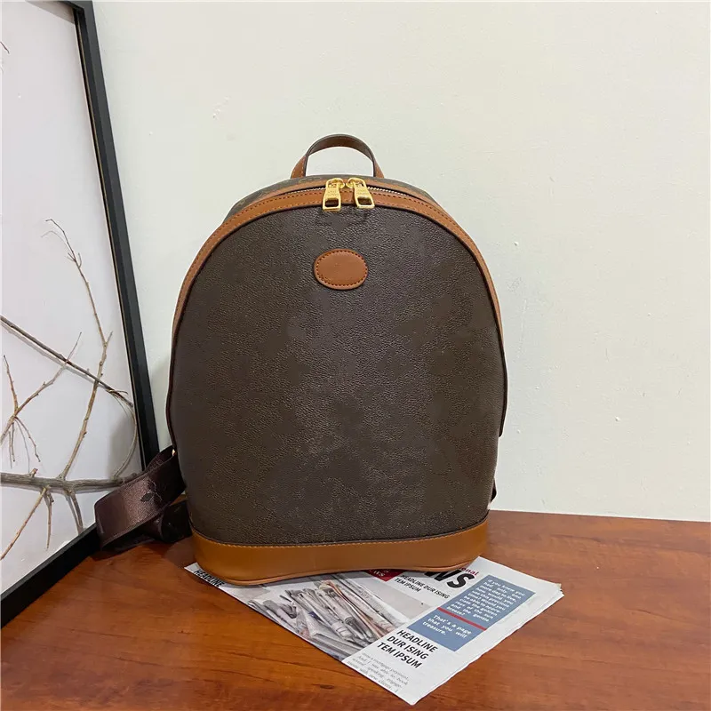 العلامة التجارية 22SS Womens Backpack Fashion Western Style Schoolbag طلاب الرجال الكتف Bag198H