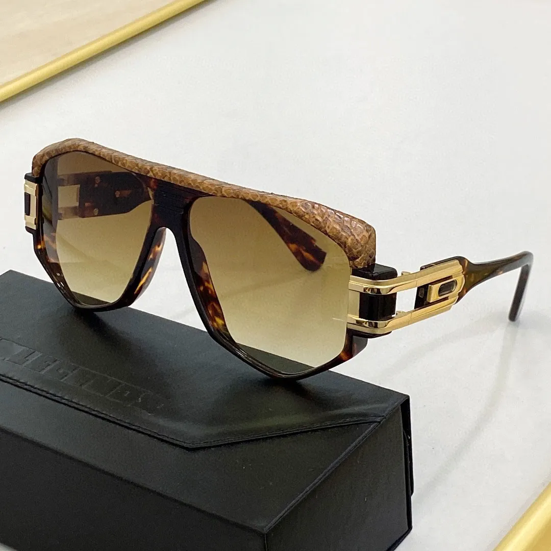 Caza Snake Skin 163 Лучшие высококачественные высококачественные дизайнерские солнцезащитные очки для мужчин женщины Новые продажи всемирно известный дизайн моды Super Brand 257U