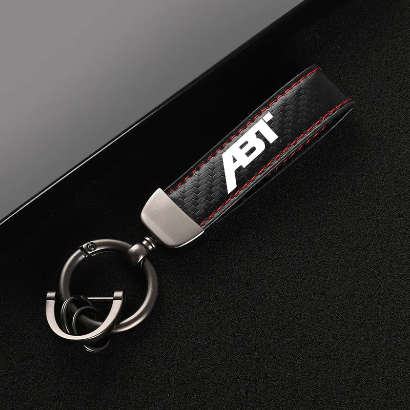 2021 New Leather Horseshoe Buckle Keychain Car Logo Creative Custom Key Ring For ABT Audi RS3 RS4 RS5 RS6 RS7 S4 S5 S6 SQ7 TT VW