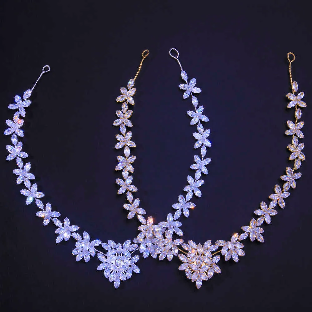 Mode barok bruids zirkoon hoofdband tiaras kroon bruiloft haaraccessoires bling kristal haarband sieraden voor vrouwen geschenk x0625