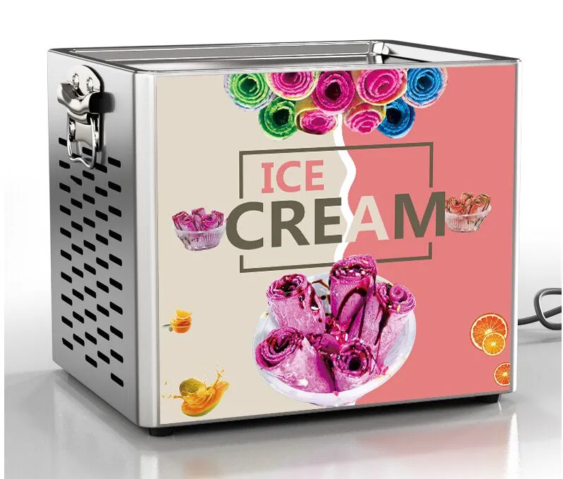 Thais roer fry ijs gereedschap rolrol machine elektrische kleine gebakken yoghurt voor 3060