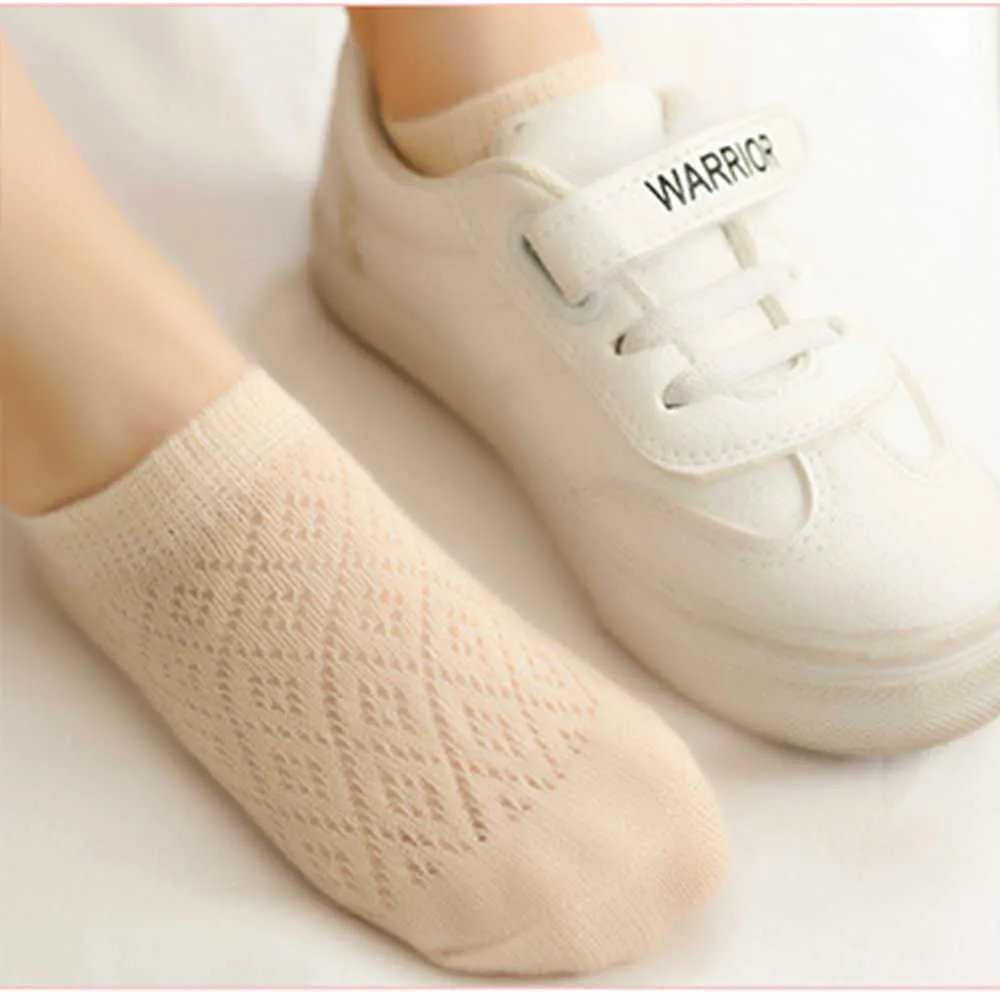 5er-Pack solide atmungsaktive Socken für Kleinkinder und Mädchen, Babyschuhe 210528
