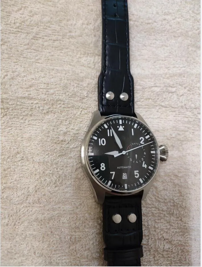2022 Top qualité montre-bracelet de luxe grand pilote bleu nuit cadran noir automatique montre pour hommes 46MM montre pour hommes montres 277V