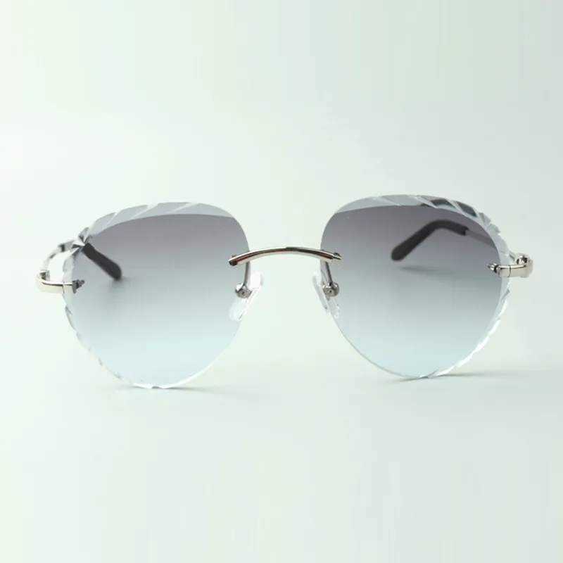 Designerskie okulary przeciwsłoneczne 3524027 z rozciętą soczewką i metalową świątynią szklanki rozmiar 18-140 mm2249