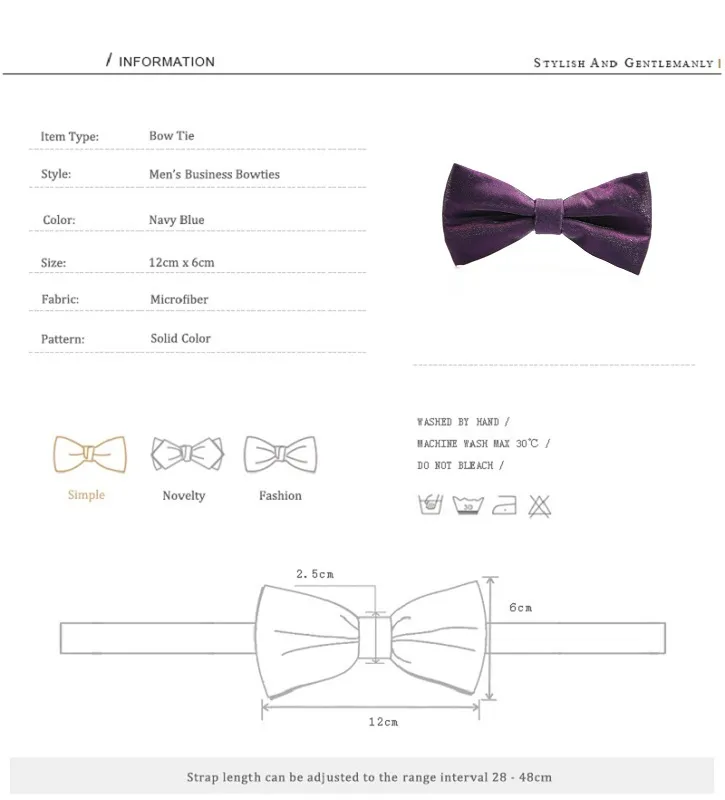 Hoge kwaliteit 2020 Aankomst Bowbanden voor Mannen Ontwerpers Merk Nobele Paars Vintage Bruiloft Bowties Luxe Butterfly Gift Box