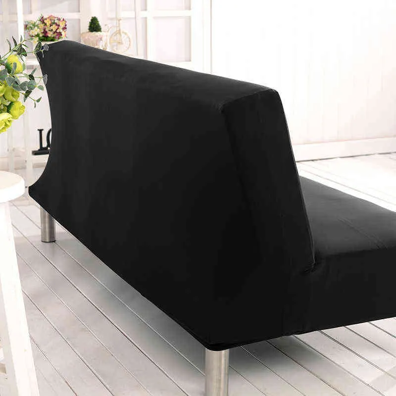 150-215cm Sofa Covers Polyester Weefsel Armless Gedrukt Vouwen Elastische Couch Bench SnowCover Sofa Bed Cover voor Home 2111102