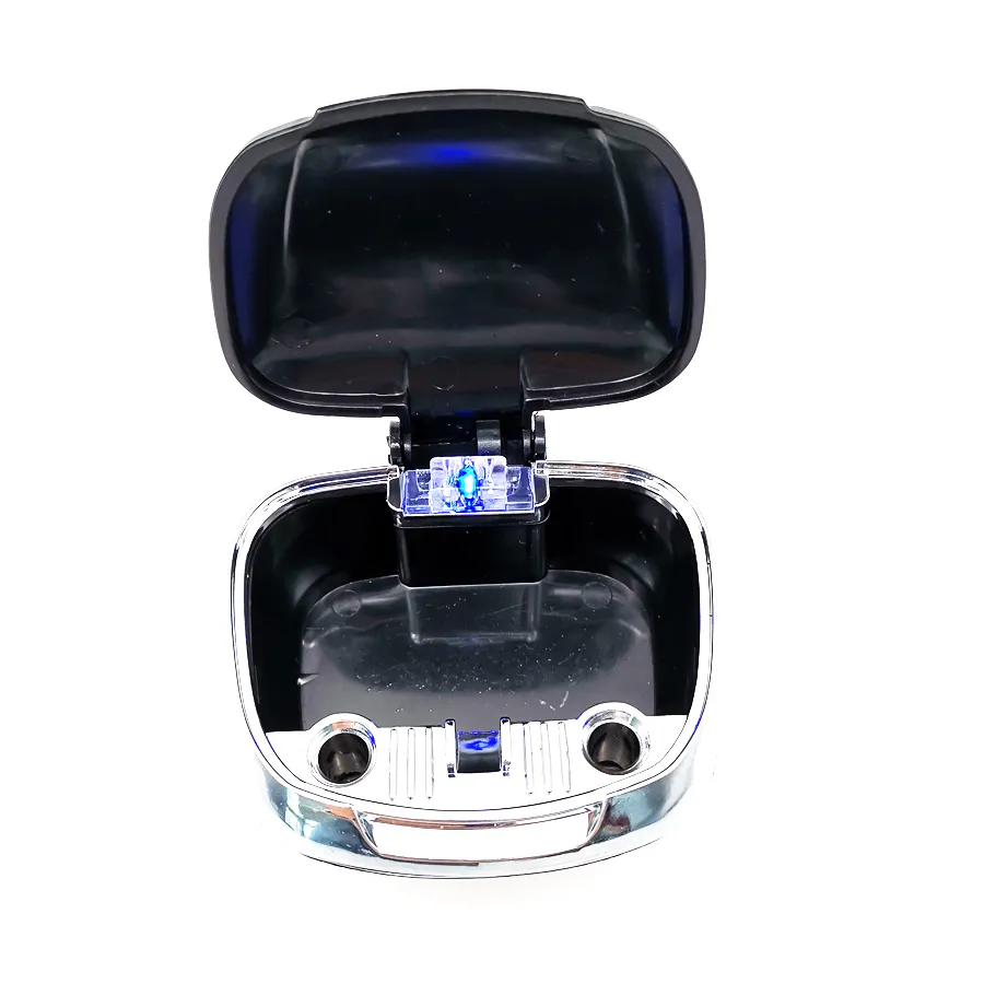 Auto-LKW-Zigarettenaschenbecher-Ständer-Armaturenbrett-Halter-blaue LED-abnehmbare Basis