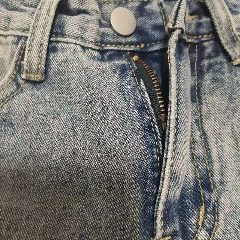 moda alta cintura cintura jeans namorados vintage mulheres azul jean calças retas denim calças estéticas estéticas 210708