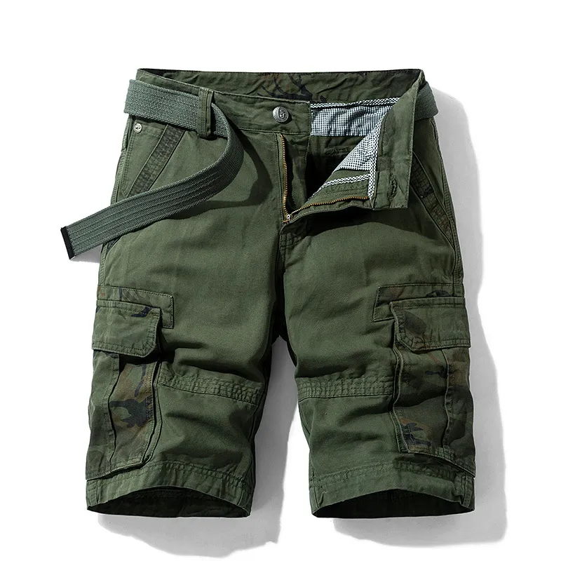 Merk zomer camouflage tactische vracht shorts heren mannen militaire jogger mannen vracht shorts katoen casual losse mannen shorts 210322