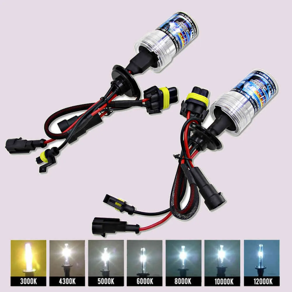 Kit de bombillas 2 uds 35W bombilla de coche para H1 H3 55W H7 H11 HID bi-xenons H4 lámpara de faro