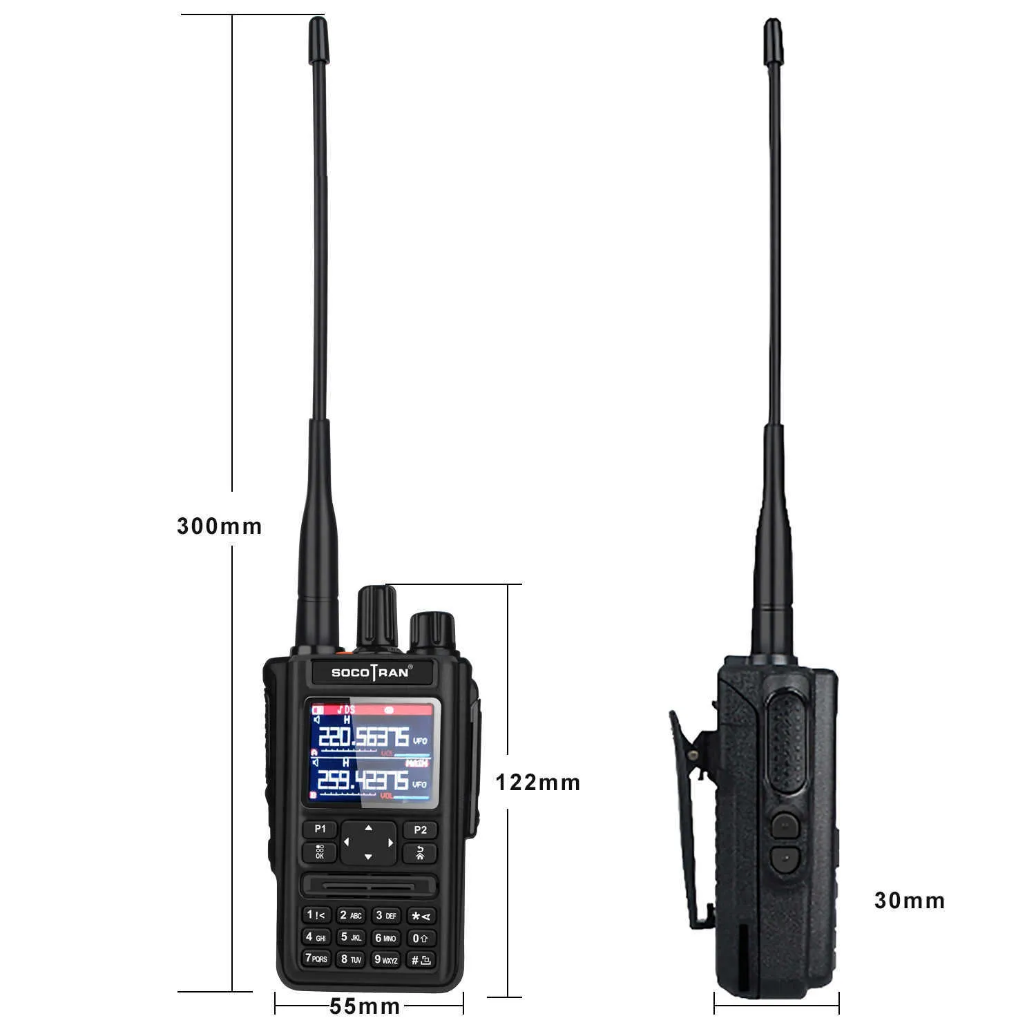 Socotran UV Banda Completa Walkie Talkie Outdoor Handheld Radio GPS Bluetooth Aviação Frequência Automática Frequência Modulação