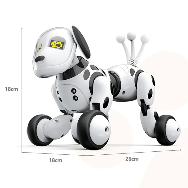 Électronique RobotsNouveaux Animaux Électroniques RC Robot Chiens Stand Marche Mignon Interactif Intelligent Chien Robot Jouet Intelligent Sans Fil Electri