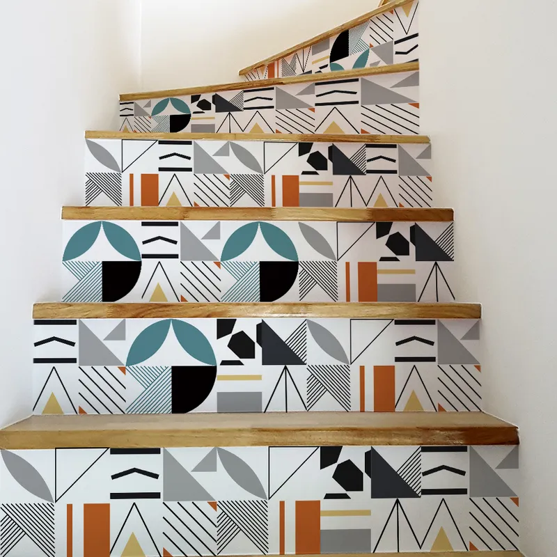 Funlife Escalier Autocollants Décoratif Étanche DIY Auto-Adhésif Escalier pour Escalier Meubles Salle De Bains Cuisine Maison 220217