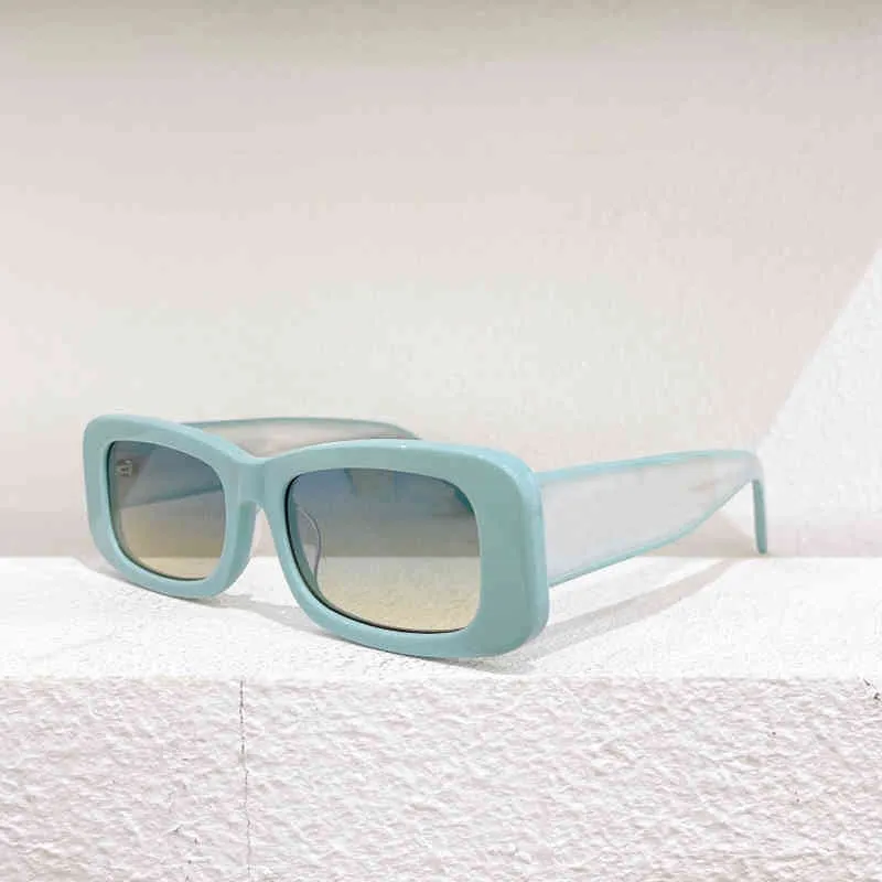 2021 lunettes de soleil rectangulaires pour femmes à petit cadre 9098 lunettes de haute qualité pour hommes à la mode Deux couleurs assorties noir