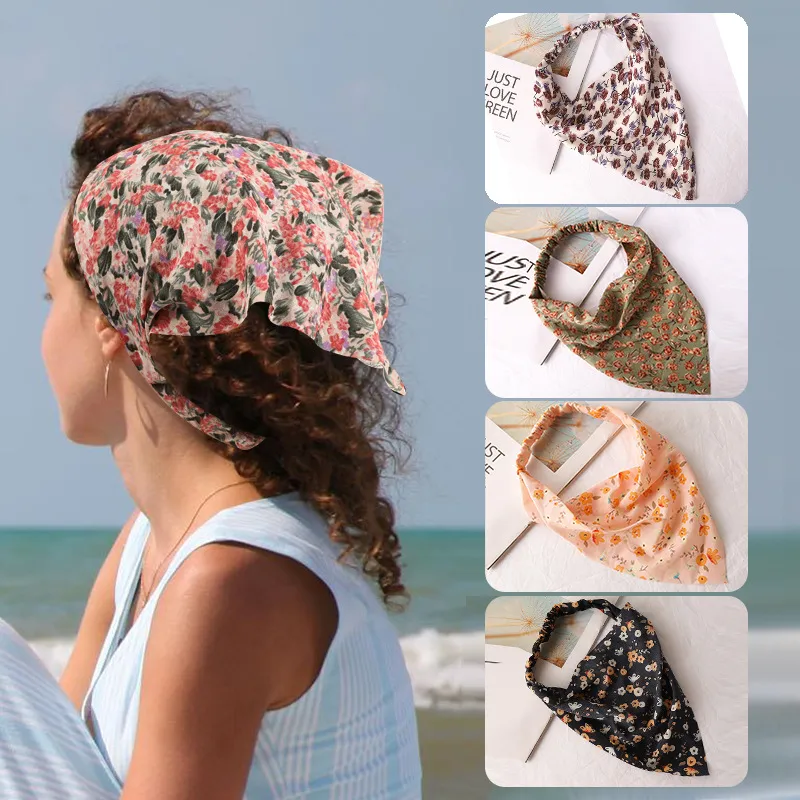 Böhmen Kvinnor Bandana Hair Band Scarf Print Paisley Bandanas Headwear Wrist Head Wrap Scarf Headwear Accessories Gifts DHL9388522