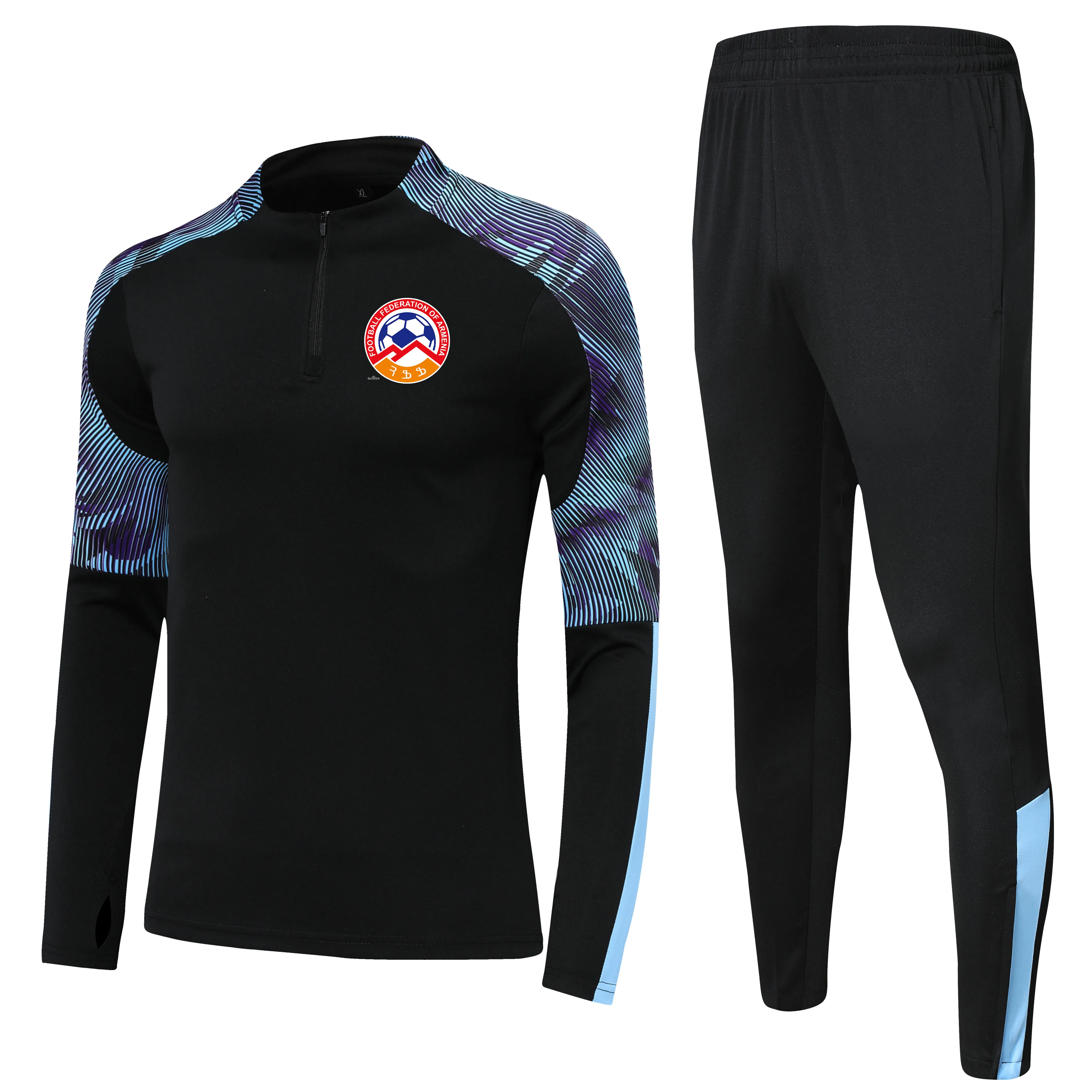 Ermenistan Ulusal Futbol Takımı Çocuk Boyutu 4xs ila 2xl Runsuits Sets Erkek Açık Mekan Takımları Ev Kitleri Ceket Pantolon Spor Giyim Hi233A