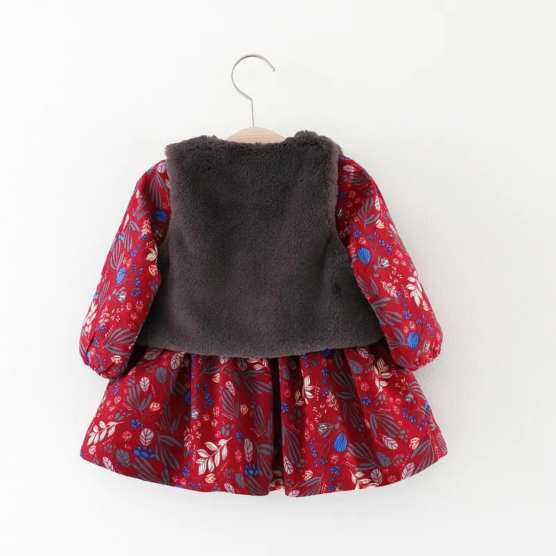 Girls Dress Autumn Style Baby Princess Velvet long-sleeve Party es Clothes Clothing 210515