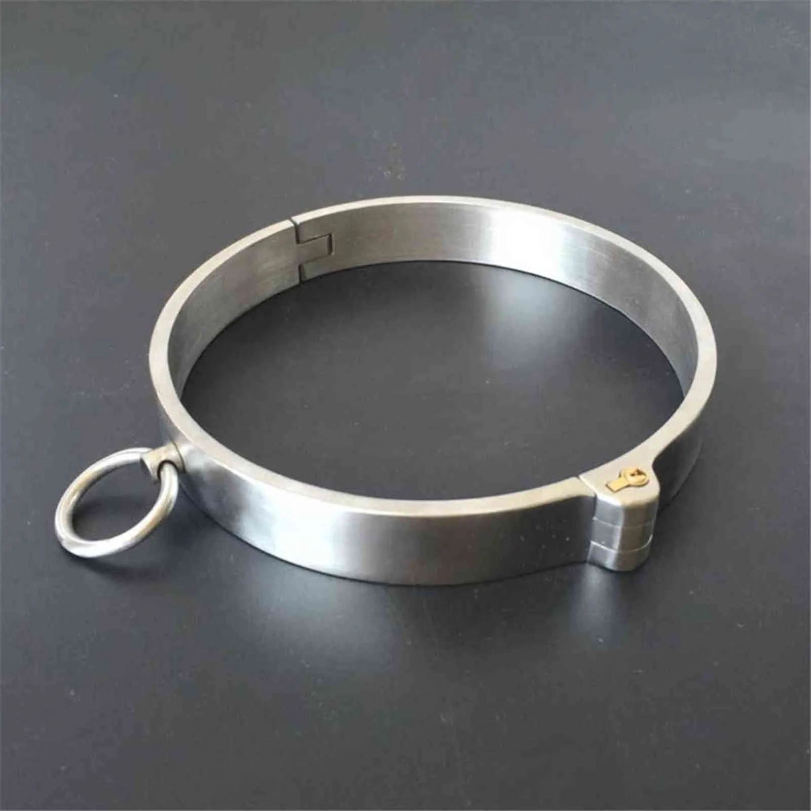 Bondages 304 Acero inoxidable Bloqueable Bloqueo Cuello Collar Esclavo Bdsm Bondage Restricción Erótico SM Juegos para adultos Juguetes sexuales para parejas Mujer Hombre 1122