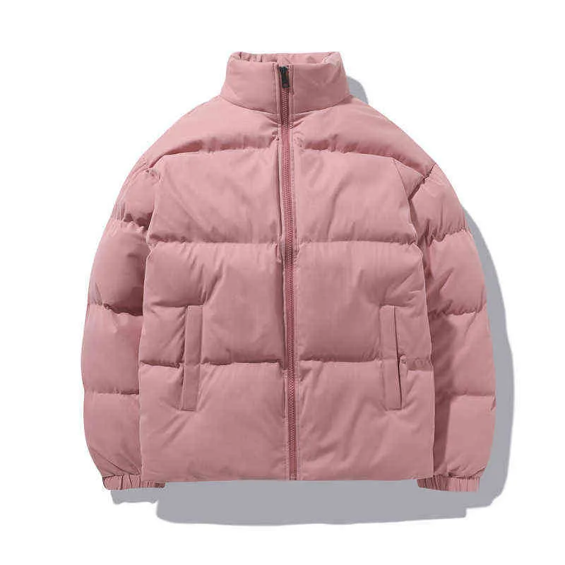 남자 하라주쿠 다채로운 거품 코트 겨울 따뜻한 재킷 2021 Mens Streetwear 힙합 파카 한국 검은 옷 아래로 자켓 S-8XL Y1103