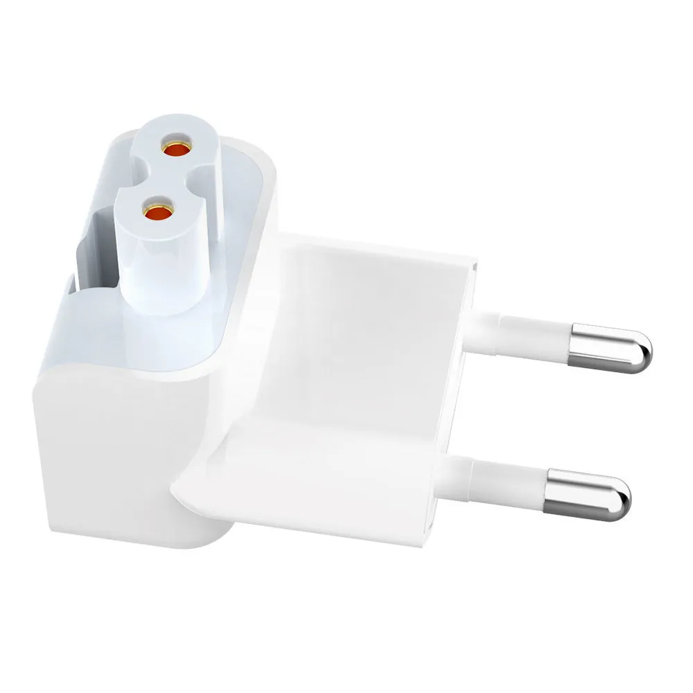 Adattatore di alimentazione a testa d'anatra elettrica Euro EU staccabile da parete CA Apple iPad iPhone Caricatore USB MacBook