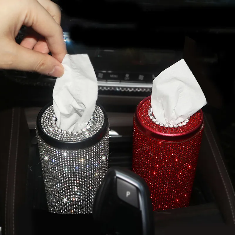 Bling-Crystal-Car-Tissue-Box-Creative-Diamond-Paper-Towel-Tube-Auto-Tissue-Paper-Holder-Case-Home