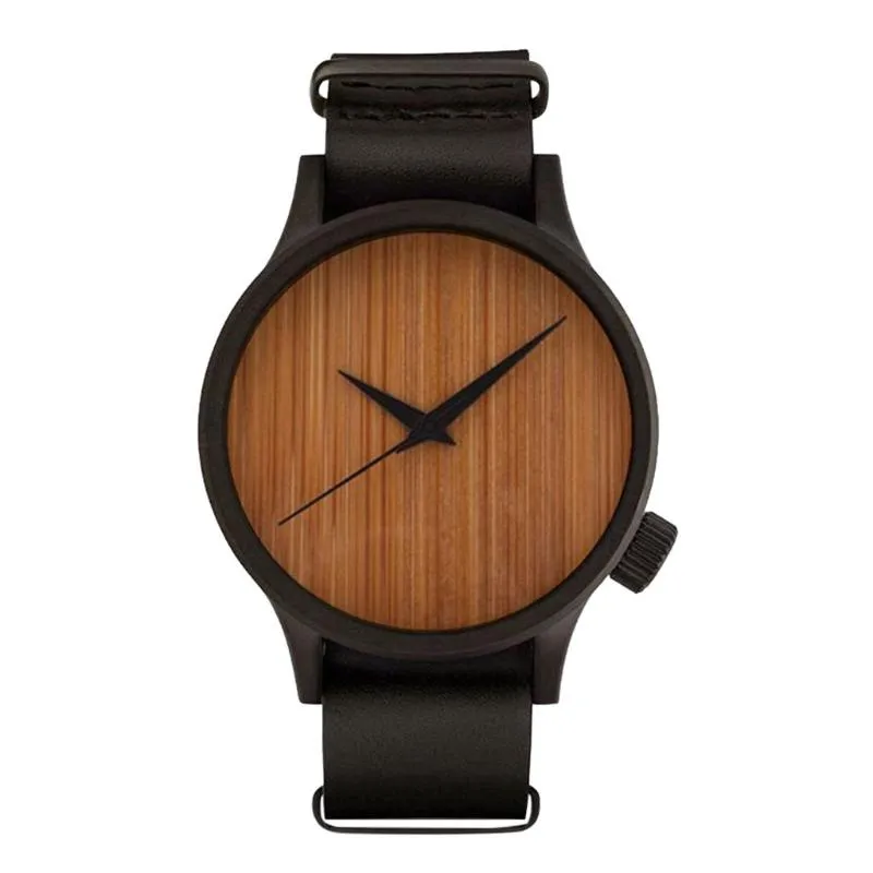 Montre en bois décontractée pour hommes et femmes, montre-bracelet de luxe en bambou pour hommes d'affaires, à Quartz, Clock2854