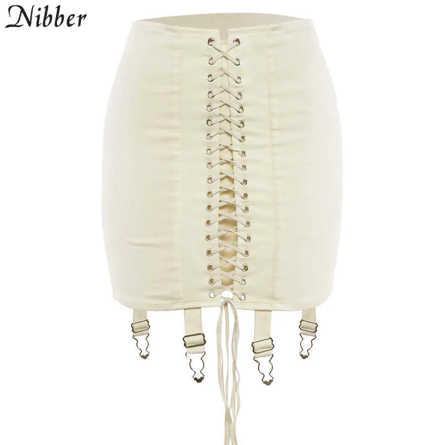 Nibber spring new office lady Elegant mini skirts womens2019summer club party night evening pleated ladies Street casual skirt Y0824