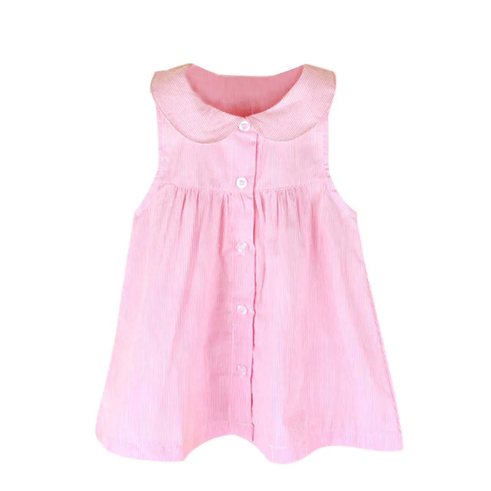 Kleinkind Kleinkind Kinder Baby Mädchen Kleid Kleidung Streifen Ärmellose Casual Kleider 2020 Sommer Q0716