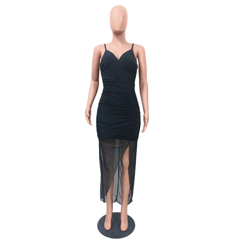 Sommer Elegante Diamanten Frauen Lange Party Kleid Blau Schwarz Rot Bodycon Sexy Maxi Abend Meerjungfrau Kleider Vestidos Verano 210325