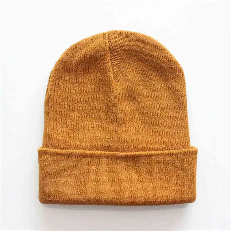 nouveau hiver femmes solide personnalisé tricot bonnets skullcap hommes décontracté bricolage impression tricoté chapeau casquettes gorros Y21111