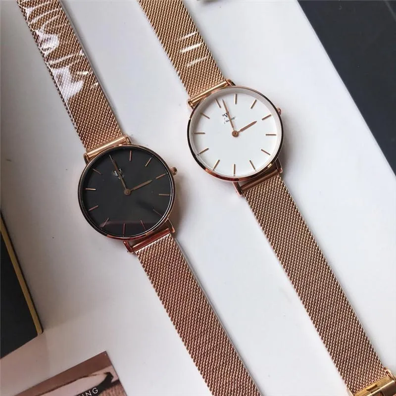 럭셔리 여성 시계 DW Quartz Simplicity Ladies Fashion Rose Gold Silver Daniel 's Watches 32mm 36mm Orologi da donna di lusso265k