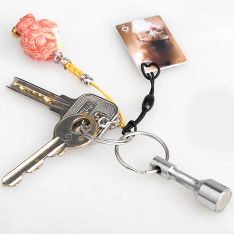 2 pièces/ensemble aimant fort porte-clés poche porte-clés anneau fendu porte-clés cadeau JRDH889 G1019
