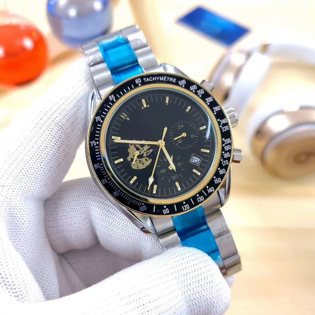 클래식 맨 남성 50 주년 기념 자동 시계 운동 기계식 제임스 본드 007 디자이너 시계 우주 Montre de Luxe Stainle255E