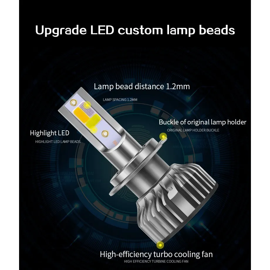 1 пара четырех цветов + флешка автомобильная фара 10000LM Auto LED H4 H1 H7 H8 H9 H11 H16 9005 HB3 9006 HB4 3000K 6000K 10000K