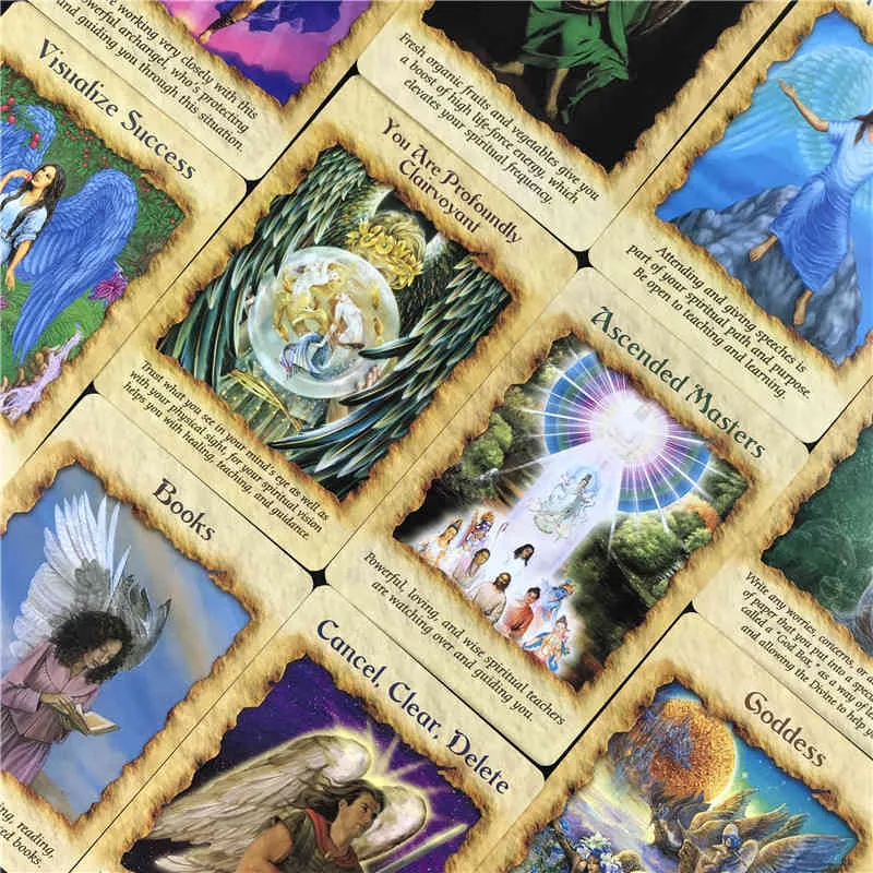 Mazzo di 44 carte Angelo Terapia Oracoli Carte Tarocchi inglesi Gioco Carte da gioco giochi da tavolo divertenti Intrattenimento giocattolo regalo